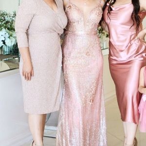 Rose gold long dress
